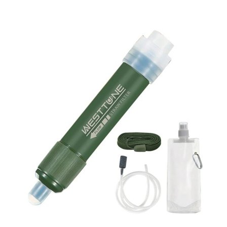 Camping Rensing Vann Filter Halm TUP Karbon Fiber Vann pose