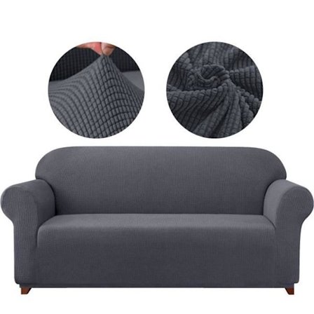 (Grå) 3-sits sofföverdrag - Superstretch - Mörkgrå (185-235cm)