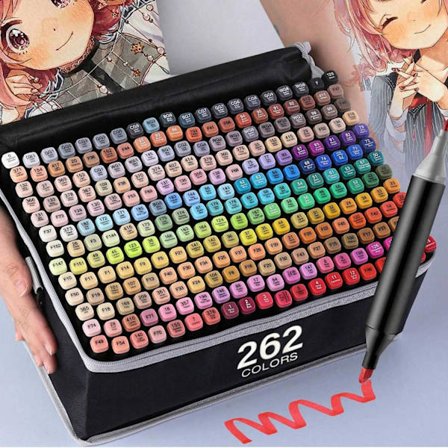 24/36/48/60/80/120/168/262 Värit Alkoholipiirustusmerkit Kaksikärkiset Pysyvät taidepiirrosmerkit kuvitukseen koulun mukana