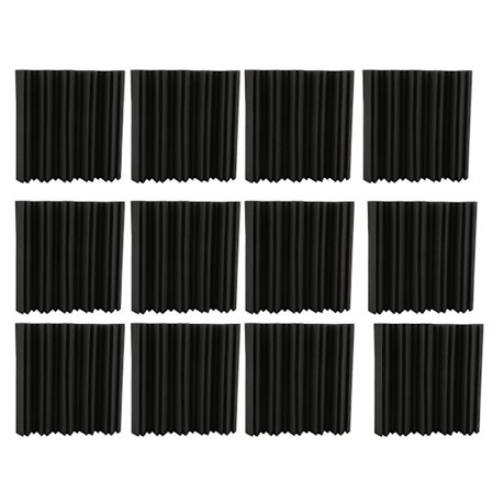 12 stk akustiske skumplater lydabsorberende lydisolerende kiler for studiohjem 30x30x5cm