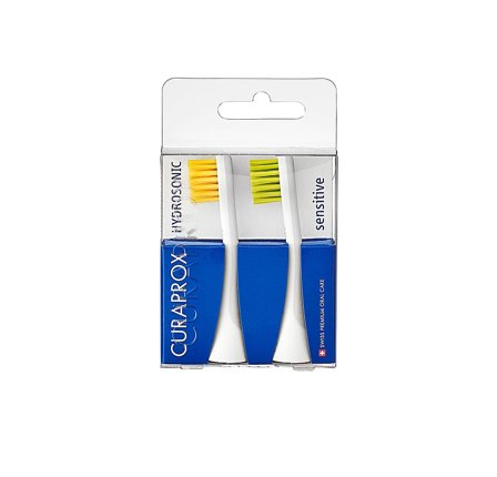 Curaprox Hydrosonic Pro Sensitive Gul/Grøn 2pk, Medicin & Pleje, Tandbørster, Børstehoveder