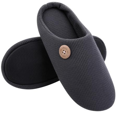Goosecret Vinter Varme Bomuldsslippers Til Kvinder Indendørs Blødt Memory Skum Hjemmesko Komfort Varme Soveværelse Sko Casual Slippere Dark grey 40-41