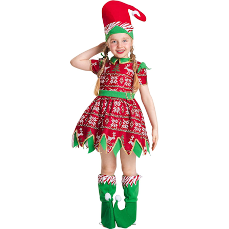 Fe-Kostume til Børn Drenge Piger Julefe Kostume Julefe Onesie til Julekarneval Fest (104-140) 3-10 År Flicka 8-10 Jahre
