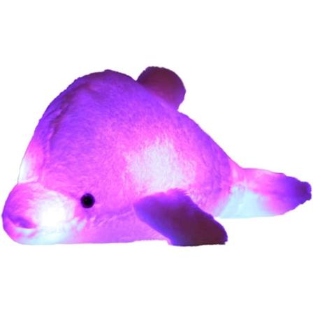Myk leketøy lysende delfin plysjleker