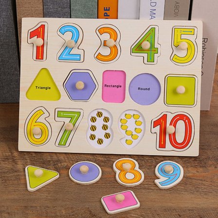 Handgripbrädor Leksaker Träpussel 1 1 1