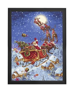 Stickpackung Bild Wichtelpapa mit Schlitten