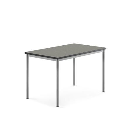 Tisch SONITUS, 1200x800x760 mm, Linoleum dunkelgrau, alugrau