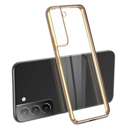 X-LEVEL til Samsung Galaxy S22 5G Faldsikkert Elektroplettering PC Telefoncover Transparent Bagside Etui