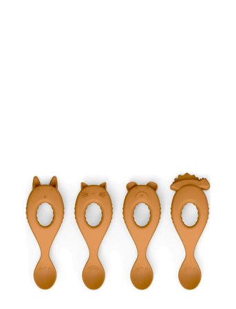 Liewood Liva Silicone Spoon 4-Pack - Orange - ONE SIZE