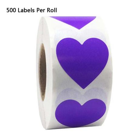Love Heart Forseglingsklistremerker Rull 500 stk. Dekorativt klistremerke for Scrapbooking Jar