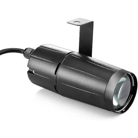 Scenebeleggning, LED 3W Projeksjonslampe Hvit Farge Pinspot Med EU-Plugg