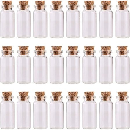 24 st 10 ml glasflaskor korkproppar DIY dekoration mini glasflaskor kork meddelande glasflaska flaska kork små glasflaskor burkar korkar