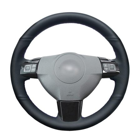 Svart PU Konstläder Handsydd Rattkåpa för Opel Astra H Zaflra B Signum Vauxhall Vectra C Holden Astra