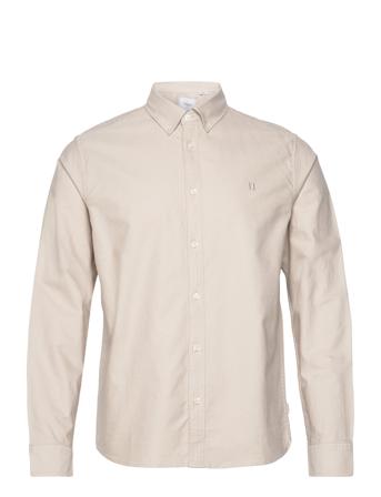 Kristian Oxford Shirt Tops Shirts Casual Beige Les Deux
