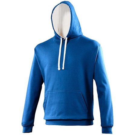 Awdis Varsity Hooded Sweatshirt / Hoodie 2XL Royal Blue/Arctic