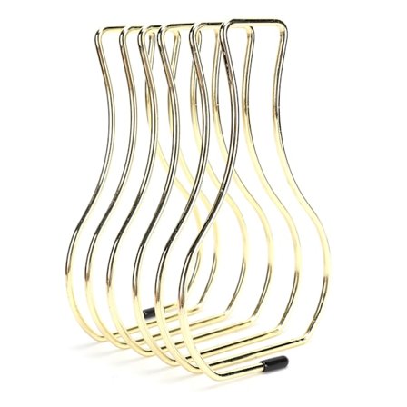 Smijern bokhylle Praktisk uttrekkbar metall vinflaske skrivebord bok oppbevaringsstativ Gull