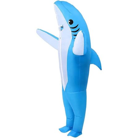 Uppblåsbar Hajdräkt - Ovanlig Vuxenstorlek Dräkt - Premium Q