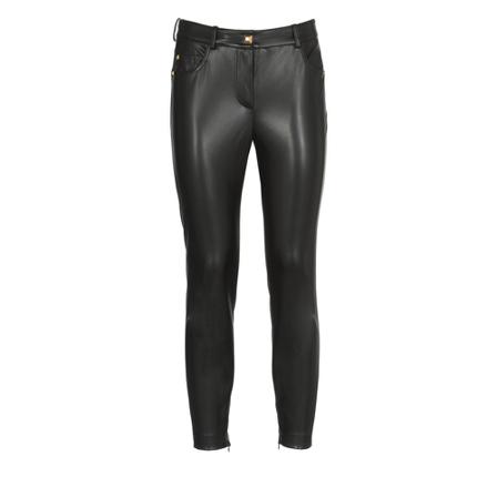 Elisabetta Franchi Leather Bukser Sort, Dame Læderbukser