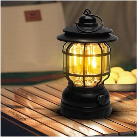 Led-leirilyhty, USB-ladattava leirilamppu, Vintage D,ZQKLA