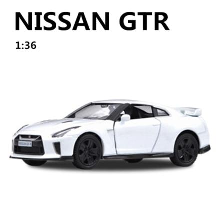 1/36 Nissan Gtr Metal Vehicle Diecast Pull Back Bilmodell