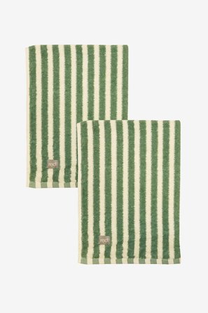 Redlunds - Brighton frotté 50x70 2-pakning - Grønn - Håndklær - 50X70 - Fra Homeroom