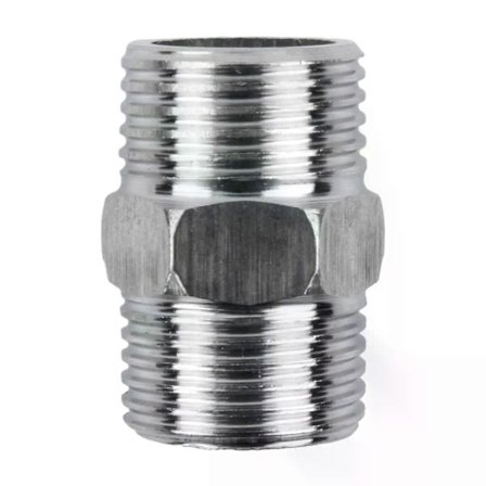 G1/2 Forlænger til bruseslange i rustfrit stål, bruseforbindelse til ekstra lang slange, badeværelsestilbehør