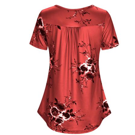 Printed T-shirt Dam Sommar Rundhalsad Kortärmad Blus