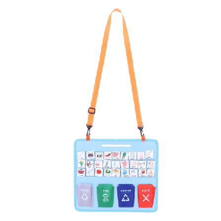 Sorteringsspil til børnehave - Lær at sortere affald - Mini skraldespandsspil - Lærende legetøj