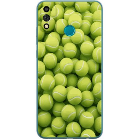 Yhteensopiva Puhelinkuori Honor Honor 9X Lite Vihreiden tennispallojen kuvio korkealla tarkkuudella, urheilullinen motiivi toistettavalla tekstuurilla