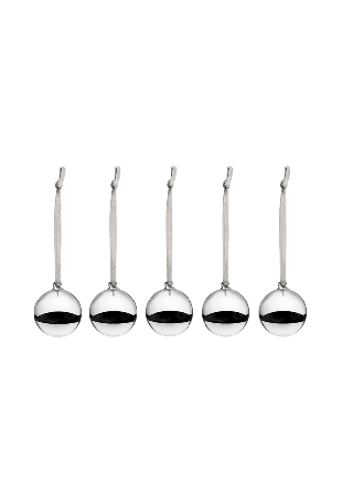 Iittala Glaskula 40Mm Silver 5-Pack Dekoration 40 MM