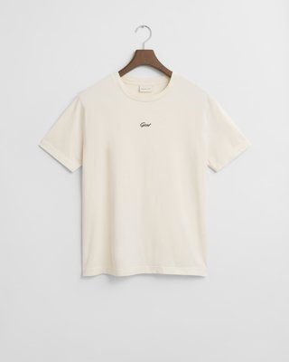 GANT - Liten grafisk t-skjorte til herre cream