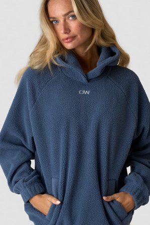 ICANIWILL - Everyday Fleece Hoodie Wmn Dusty Twilight Blue - Damen - ICIW