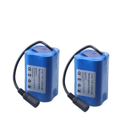 7,4V 12000mAh batteri med USB-oplader til T188 T888 2011-5 V007 C18 H18 Fjernbetjening RC Fishing Bait Boat Reservebatteridele