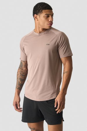ICANIWILL - Stride Raglan Mesh T-shirt Men Light Mauve - Herre - ICIW