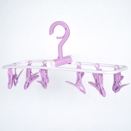 Kleshenger med 12 klips, liten bærbar sammenleggbar kleshenger,