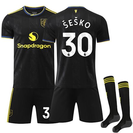 Het 25-26 Manchester United Tredje Fotboll Barn Tröja No.30 Sesko