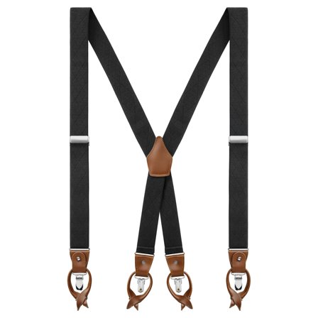 Vexel | Black Diamond-Patterned X-back Suspenders for Men - Clip-on braces & suspenders