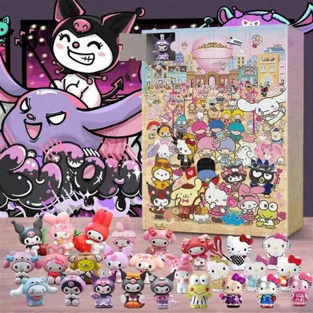 2025 KT Kissa Joulun Joulukalenteri Yllätyslaatikko Sanrio 24-osainen Lahja Joulun Sokkolaatikko