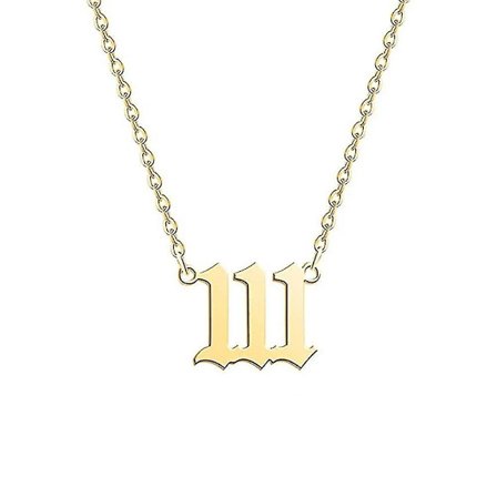 Englenummer Halskæde Sølv/Guld Rustfrit Stål Numerologi Smykker(111)