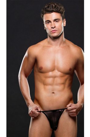 Envy Menswear Mesh Tanga Schwarz M/L