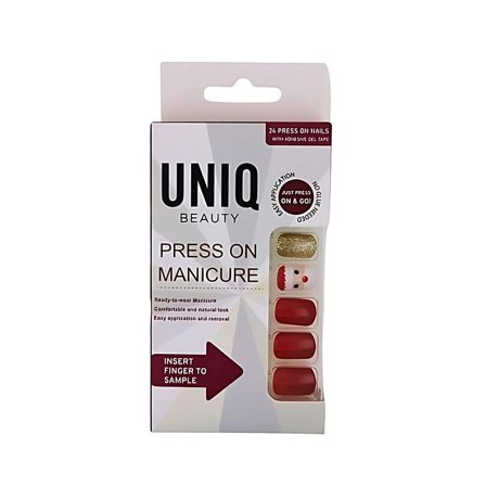 UNIQ Click On / Press On Negle 24 stk. Christmas, Makeup, Kunstige Negle Og Tilbehør, Kunstige Negle