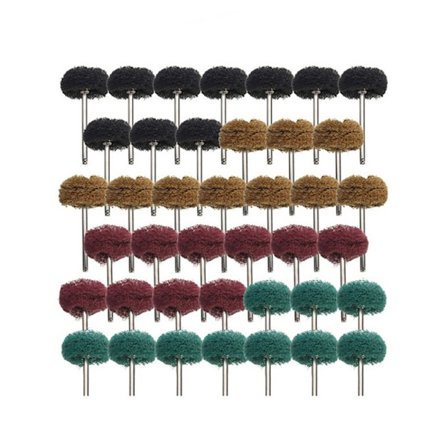 Poleringsborstar 40 delar med sliprondeller och 3 mm skaft