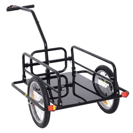 Rootz Cykeltrailer - Sort - Stål, Gummi - 61,02 cm x 28,15 cm x 30,31 cm