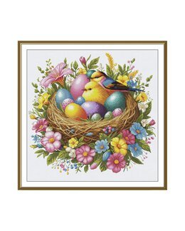 Broderikit Tavla Påskglädje - Nova Sloboda