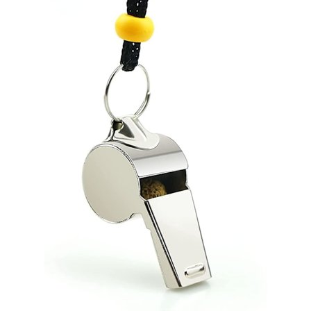 Visselpipa, 3-pack rostfria sportvisselpipor med snöre, högt och skarpt ljud