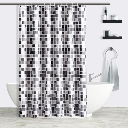 Mosaikktrykt dusjforheng Vanntett polyesterstoff med en