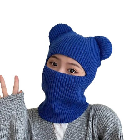 Skjerfsett Hette Balaclava for kvinner ROYAL BLUE