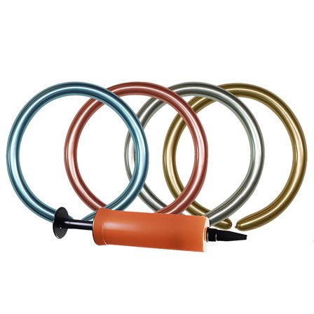 Modellballonger & Pump Blandade Chrome Färger