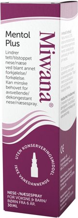 Miwana Plus Mentol saltvannspray 30 ml