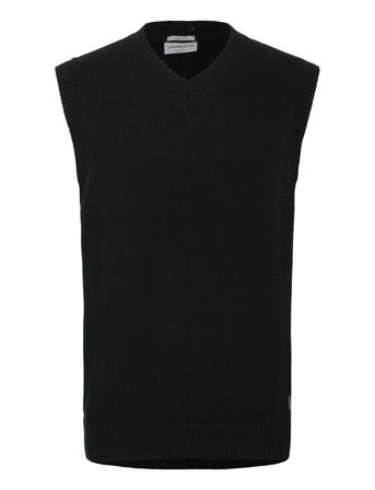 Lambswool V-Neck Slipover Black Lindbergh